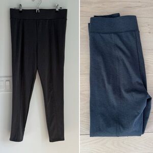 GAP Stretch High Rise Seamed Heather Charcoal Leggings Women’s size Large NEW